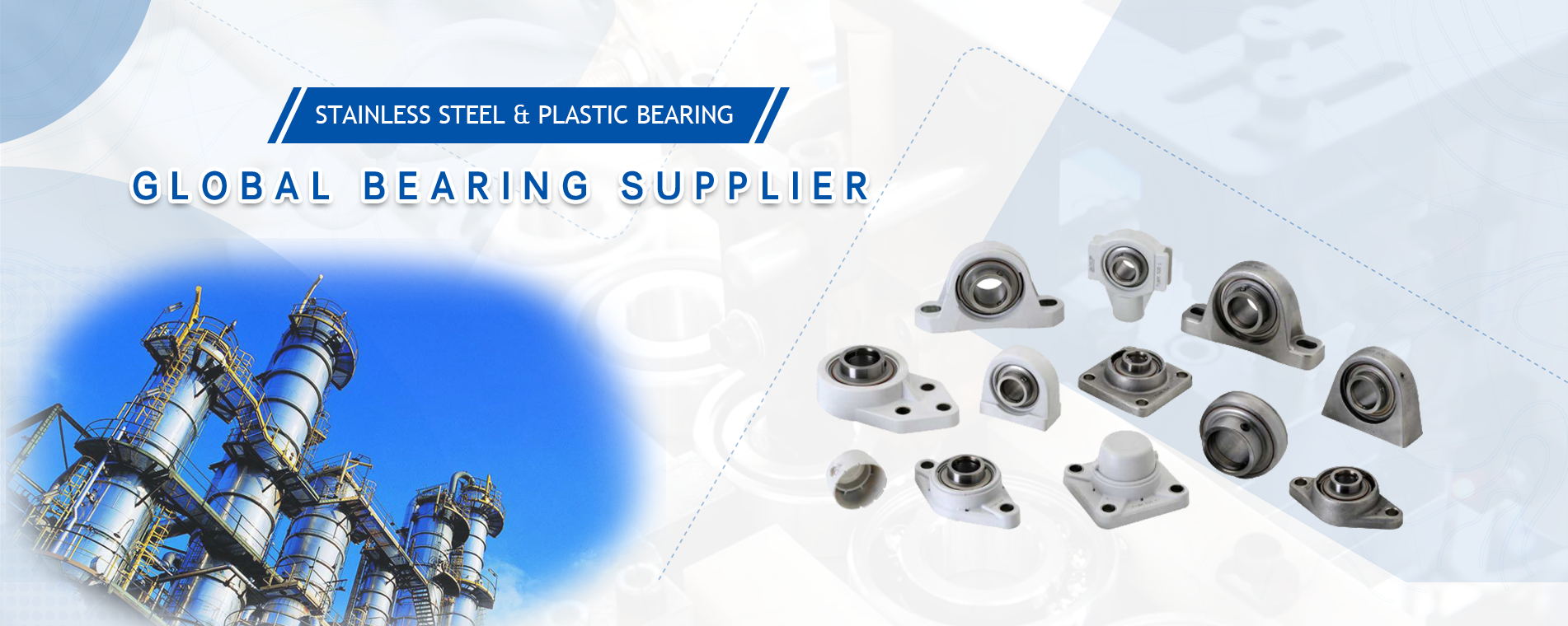 Stainless steel & plastic bearing